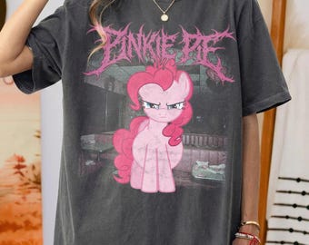Camiseta Pinkie Pie, Camiseta Gótica Punk My Little Pony, Camiseta com Estampa Metal, Camiseta Alternativa de Streetwear com Desenho Animado, Presente para Fãs