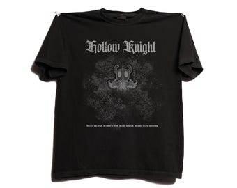 Camiseta vintage de Hollow Knight, regalo para fans del metal de videojuegos, ropa urbana vintage para gamers.
