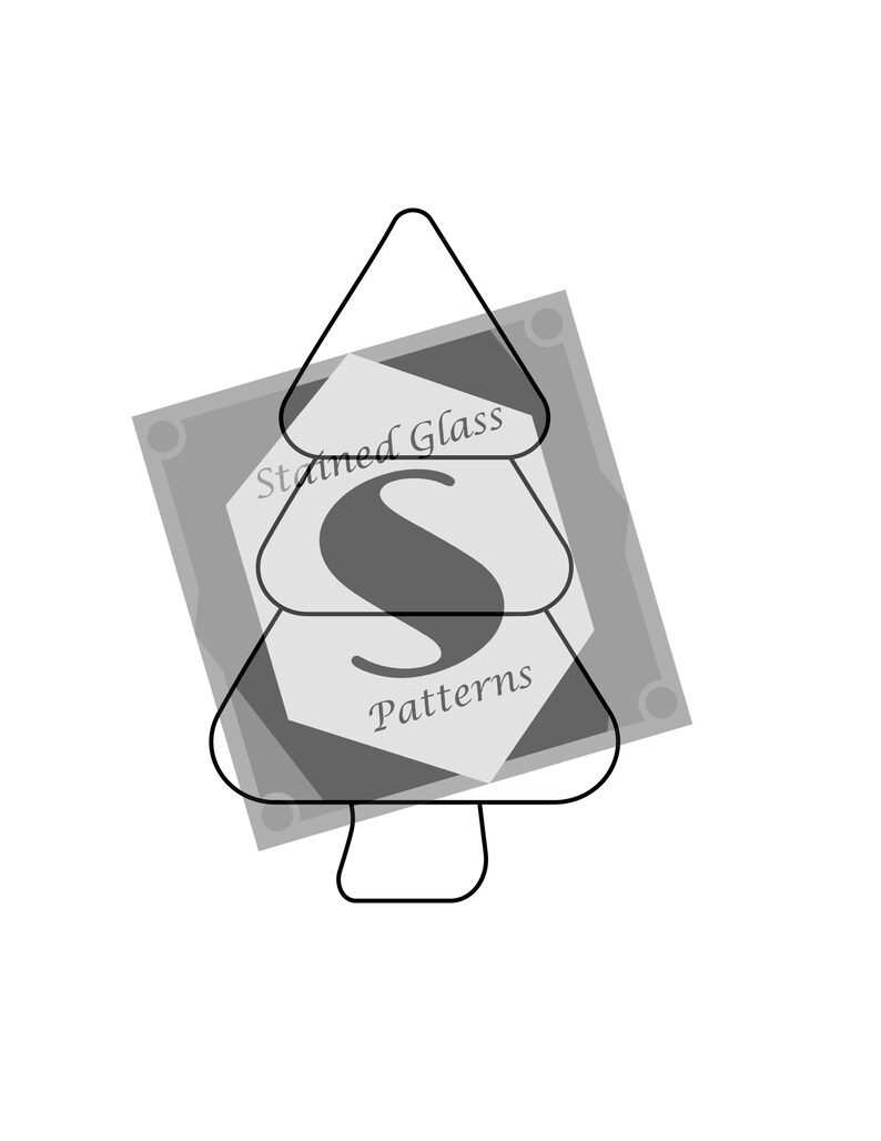 Christmas Tree Stained Glass Pattern Beginner - Etsy