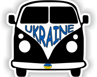 Ukraine LandKarte Flagge Aufkleber Silhouette Motorrad Auto Helm Laptop