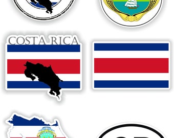 Republica De Costa Rica Crest Vintage Travel Decal Sticker Souvenir Republica De Costa Rica Crest Vintage Travel Decal Sticker Souvenir