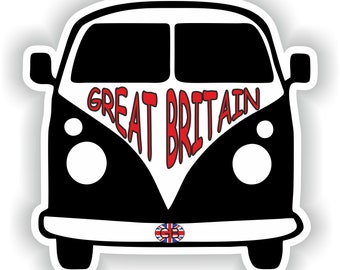 British Bulldog Union Jack 2x Stickers for Car Van Truck Helmet Laptop Tablet PC