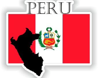 Marca Pérou Autocollant Vinyle Logo voiture fenêtre Autocollant Pare-chocs Nasca Machu Picchu 4 Tailles
