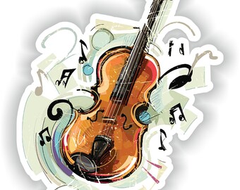 Violon Fiddle Band Music Concert Graphique Décalque Autocollant Voiture Vinyle