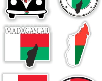 Antananarivo Madagascar Flag Stamp Car Bumper Sticker Decal 5/'/' x 5/'/'