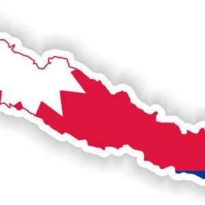 Nepal Flag Decal - Etsy