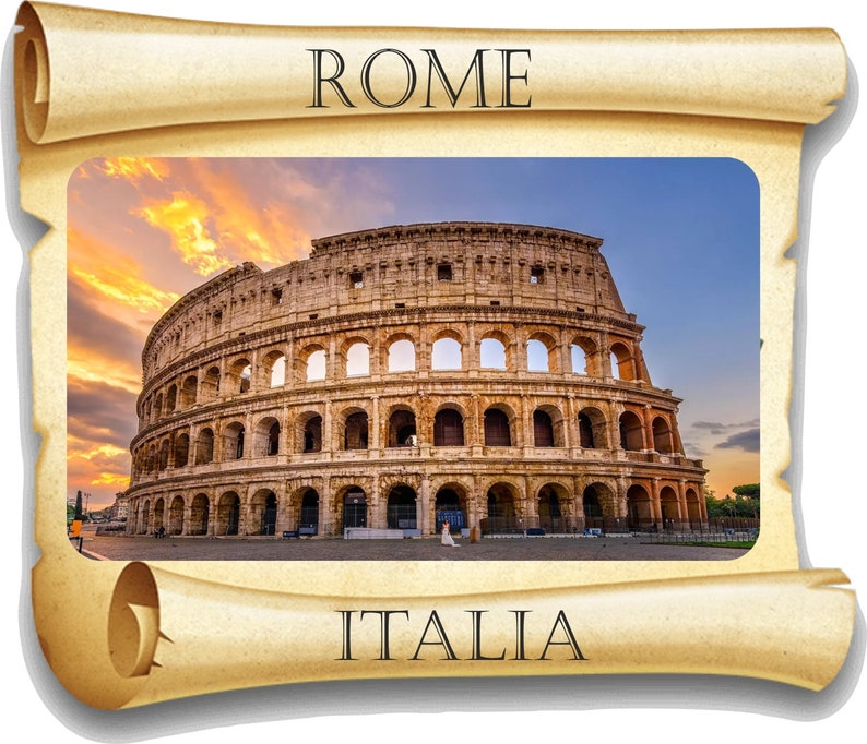 Rome Italy Italia Papyrus Sticker for Laptop Book Fridge Guitar ...