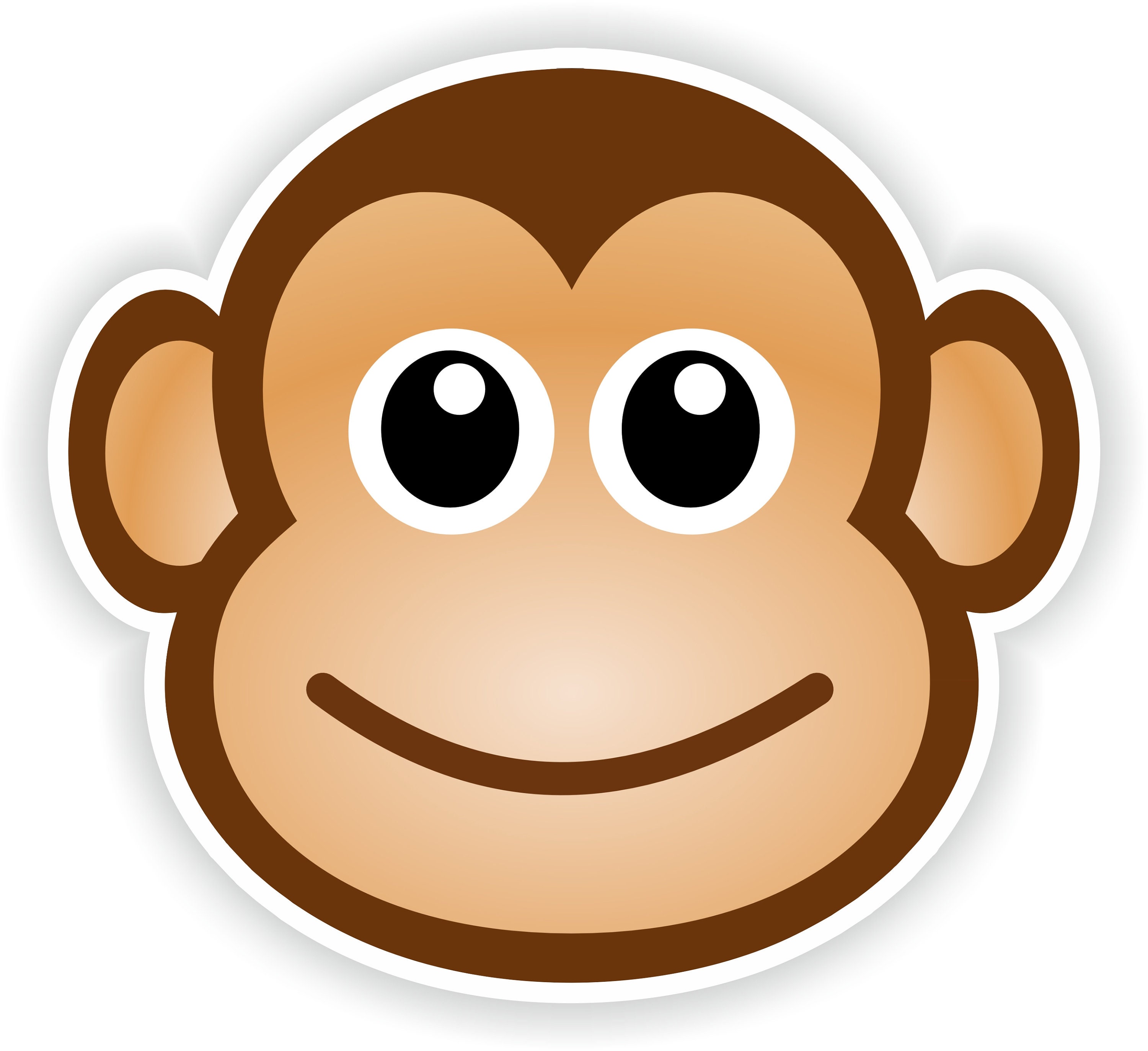 Cool Monkey Sticker for Bumper Car Van Truck Motorcycle Helmet ToolBox Door PC Boat