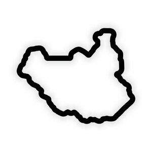 Südsudan Map Flagge Umriss Aufkleber für Laptop Buch Kühlschrank Gitarre Motorrad Helm Tür PC Boot