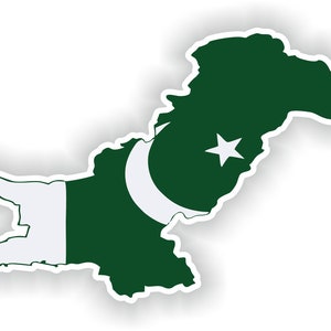 Bandera de mapa de Pakistán, pegatina para ordenador portátil, libro, nevera, guitarra, casco de motocicleta, caja de herramientas, puerta, PC, barco