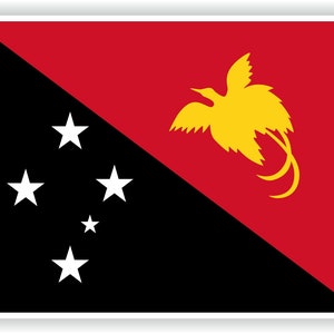 Flag of Papua New Guinea Oceania Sticker for Laptop Book Fridge Guitar Motorcycle Helmet ToolBox Door PC Boat
