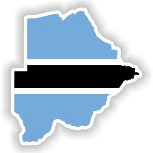 Botswana mapa Sticker Bandera para Laptop Book Nevera Guitarra Chaqueta Casco ToolBox Puerta PC Barco