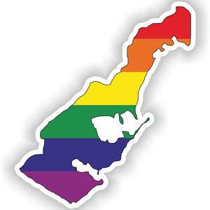 Mónaco Gay arco iris mapa etiqueta engomada para el libro portátil nevera guitarra casco de la motocicleta ToolBox puerta PC barco