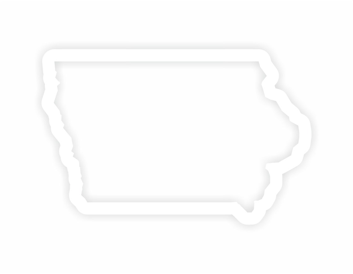 Iowa Flag Map Sticker Iowa Map Flag Outline Sticker for Laptop Book Fridge Guitar Motorcycle ...