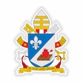 Pope Leo XIV's motto and coat of arms Vatican Catholic Sticker for Laptop Book Fridge Guitar Motorcycle Helmet ToolBox Door PC Boat product logo