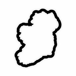 Ierland kaart vlag overzicht sticker voor laptop boek koelkast gitaar motorhelm deur PC boot