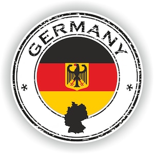 Germany Seal Sticker Round Flag for Laptop Book Fridge Guitar Motorcycle Helmet ToolBox Door PC Boat