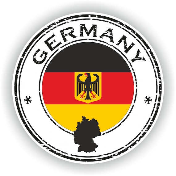 Germany Seal Sticker Round Flag for Laptop Book Fridge Guitar Motorcycle  Helmet ToolBox Door PC Boat