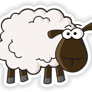 Sheep Funny Sticker for Bumper Car Van Truck Motorcycle Helmet ToolBox Door PC Boat