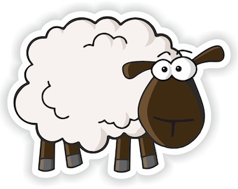 Sheep Funny Sticker for Bumper Car Van Truck Motorcycle Helmet ToolBox Door PC Boat