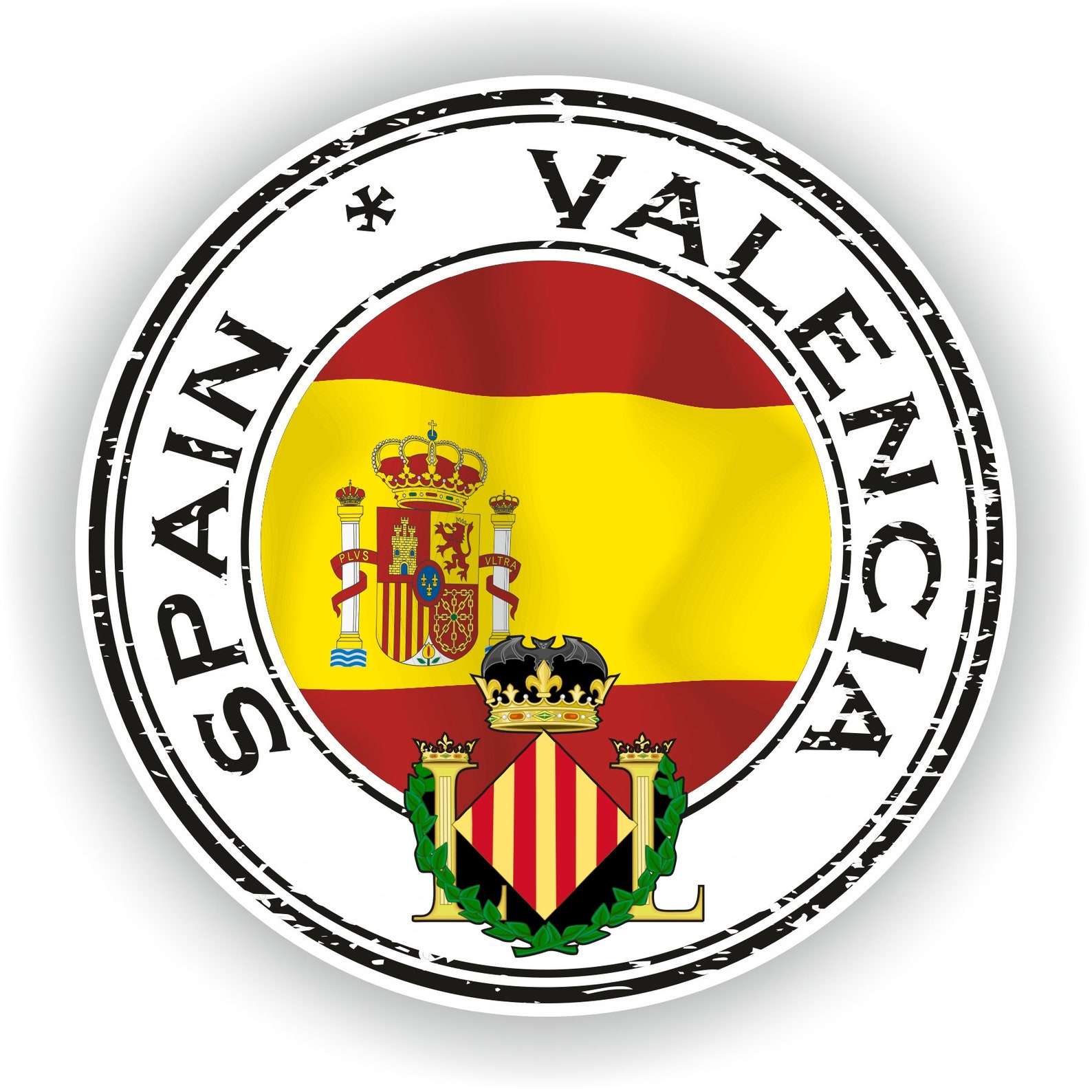 FRS614 - Pegatina Vinilo Bandera De España En Dos Medidas