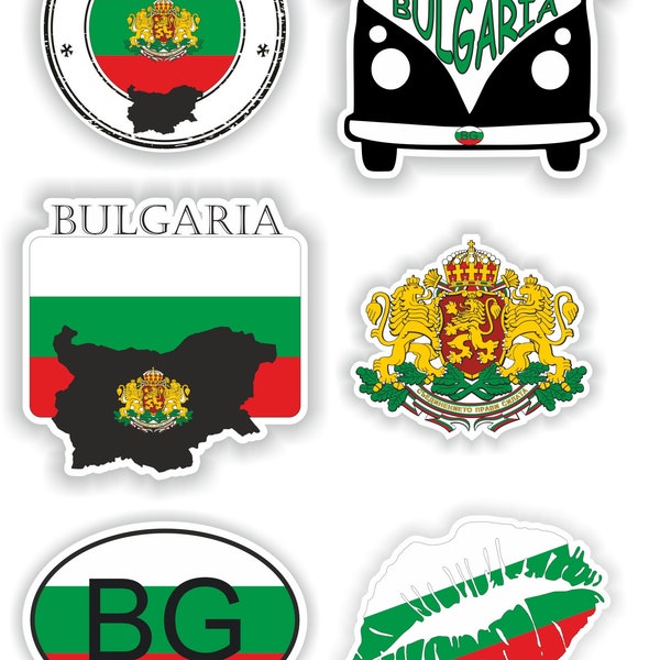 Bulgaria Set of Stickers for Laptop Book Water Bottle Fridge Guitar Motorcycle Helmet ToolBox Door PC Boat