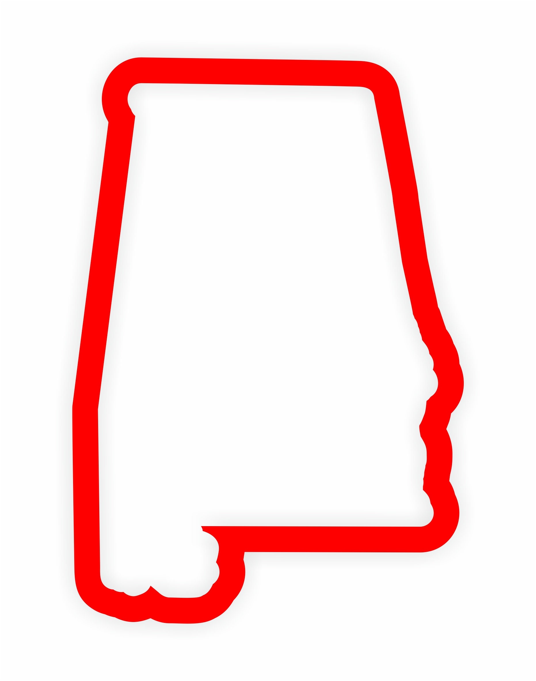 Alabama State Flag Map Decal Sticker Pack – 3 Sizes (3", 4", 6") | Glossy Vinyl, Waterproof, For Car, Laptop, Cup - View #4
