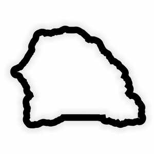 Senegal Map Flagge Umriss Aufkleber für Laptop Buch Kühlschrank Gitarre Motorrad Helm Tür PC Boot