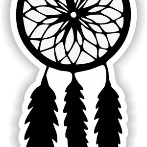 Dreamcatcher Aufkleber Runde für Laptop Buch Kühlschrank Gitarre Motorrad Helm ToolBox Tür PC Boot #03