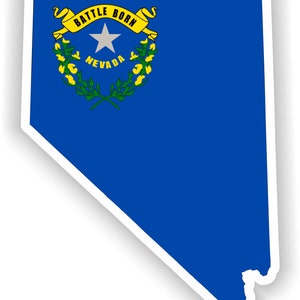 Nevada kaart vlag silhouet sticker voor laptop boek koelkast gitaar motorfiets helm ToolBox deur PC Boot
