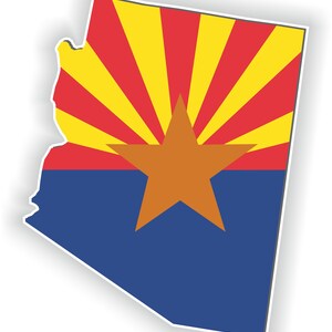 Arizona mapa bandera silueta pegatina para el libro portátil nevera motocicleta casco ToolBox puerta PC barco