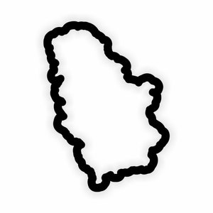 Servië en Kosovo kaart vlag overzicht sticker voor laptop boek koelkast gitaar motorhelm deur PC boot