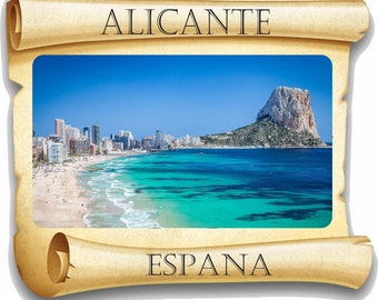 Alicante Spain Espana Papyrus Sticker for Laptop Book Fridge Guitar Motorcycle Helmet ToolBox Door PC Boat