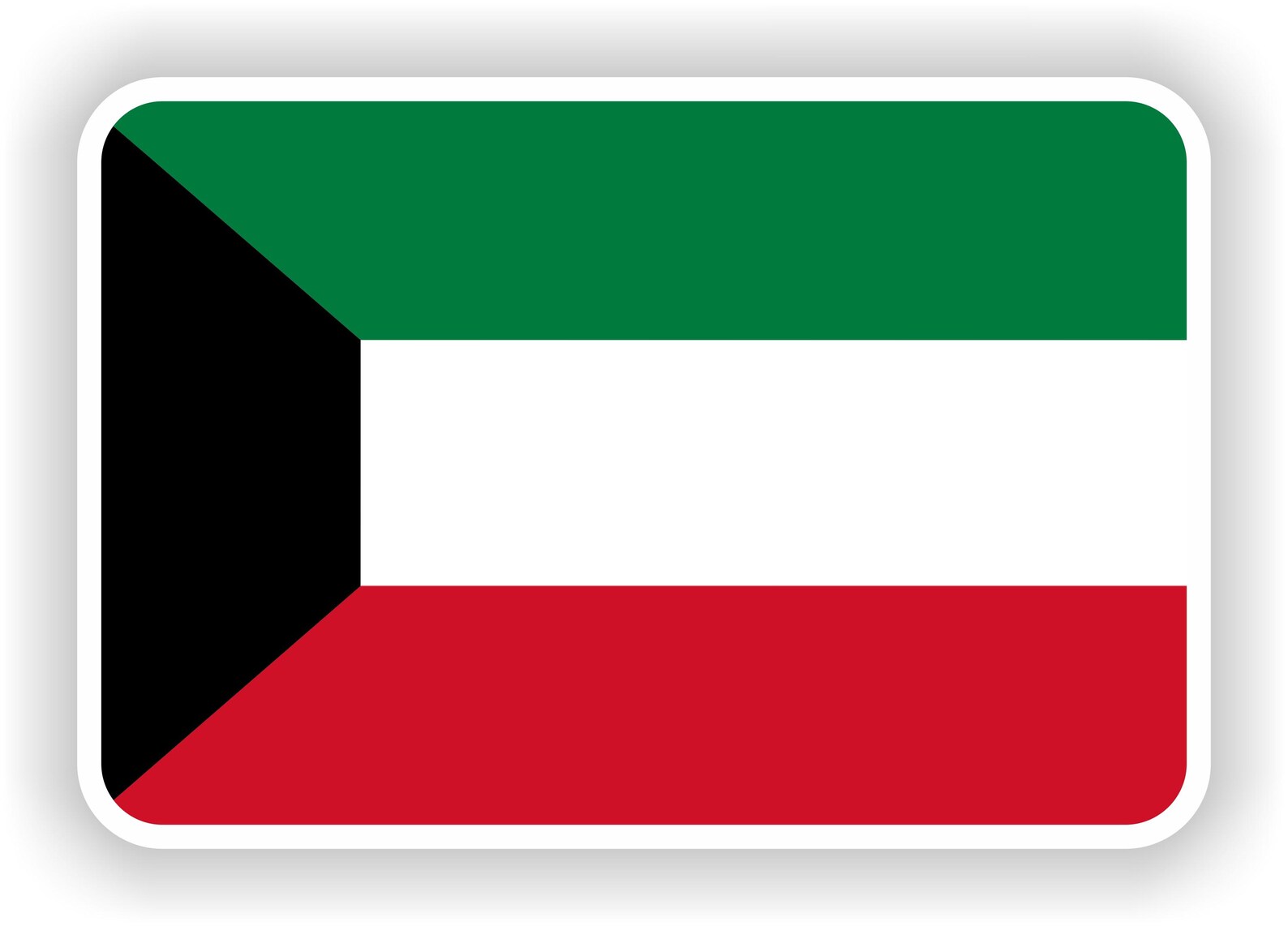 Kuwait Sticker Kuwait Sticker Flag for Laptop Book Fridge Guitar Motorcycle Helmet ...