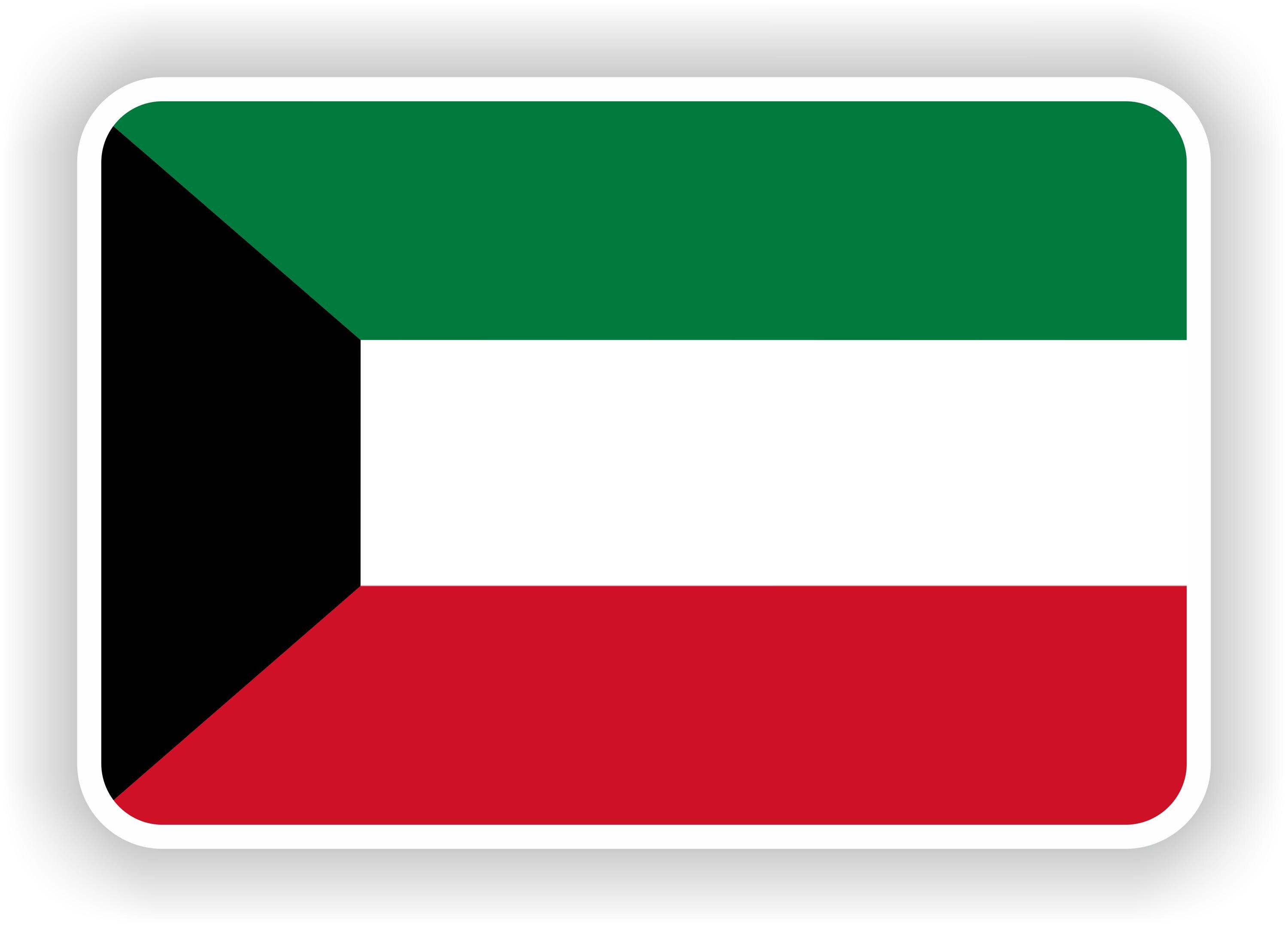 Kuwait Sticker Kuwait Sticker Flag for Laptop Book Fridge Guitar Motorcycle Helmet ...