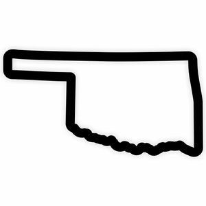Oklahoma Map Flag Umriss Aufkleber für Laptop Buch Kühlschrank Gitarre Motorrad Helm Tür PC Boot