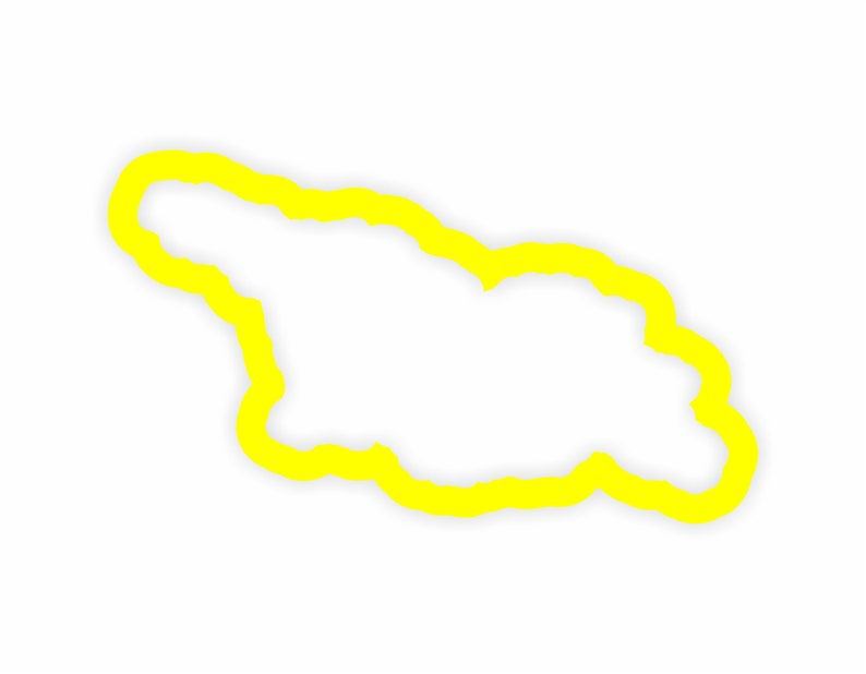 Georgia Map Flag Outline Sticker for Laptop Book Fridge Guitar ...