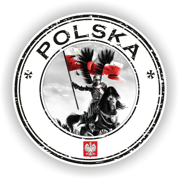 Polska #01 Poland Seal Sticker Round Flag for Laptop Book Fridge Guitar Motorcycle Helmet ToolBox Door PC Boat