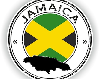 Jamaica Seal Sticker Round Flag for Laptop Book Fridge Guitar | Etsy
