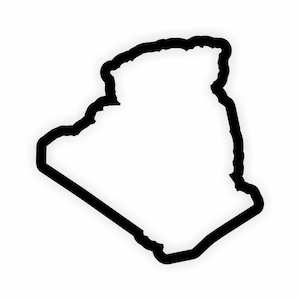 Autocollant de contour de drapeau de carte d'Algérie pour ordinateur portable, livre, réfrigérateur, guitare, moto, casque, porte, PC, bateau