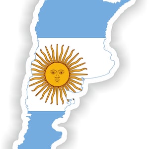 Argentina Map Flag - Digital File Download - svg, png, dxf, eps, jpg