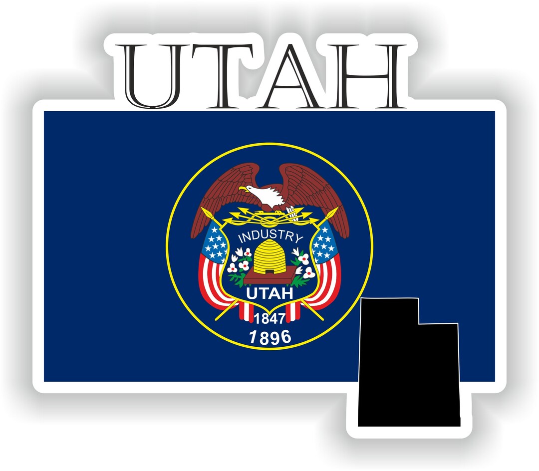 Utah Sticker Flag MF for Laptop Book Fridge Guitar Motorcycle Etsy