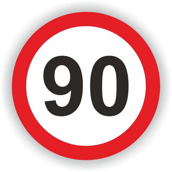 Speed Limit 90 Warning Sticker For Truck Bumper Car Laptop Etsy
