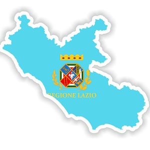 Lazio Italia mapa Pegatina Bandera para el libro portátil Nevera Guitarra Motocicleta Casco Caja de herramientas Puerta PC Barco