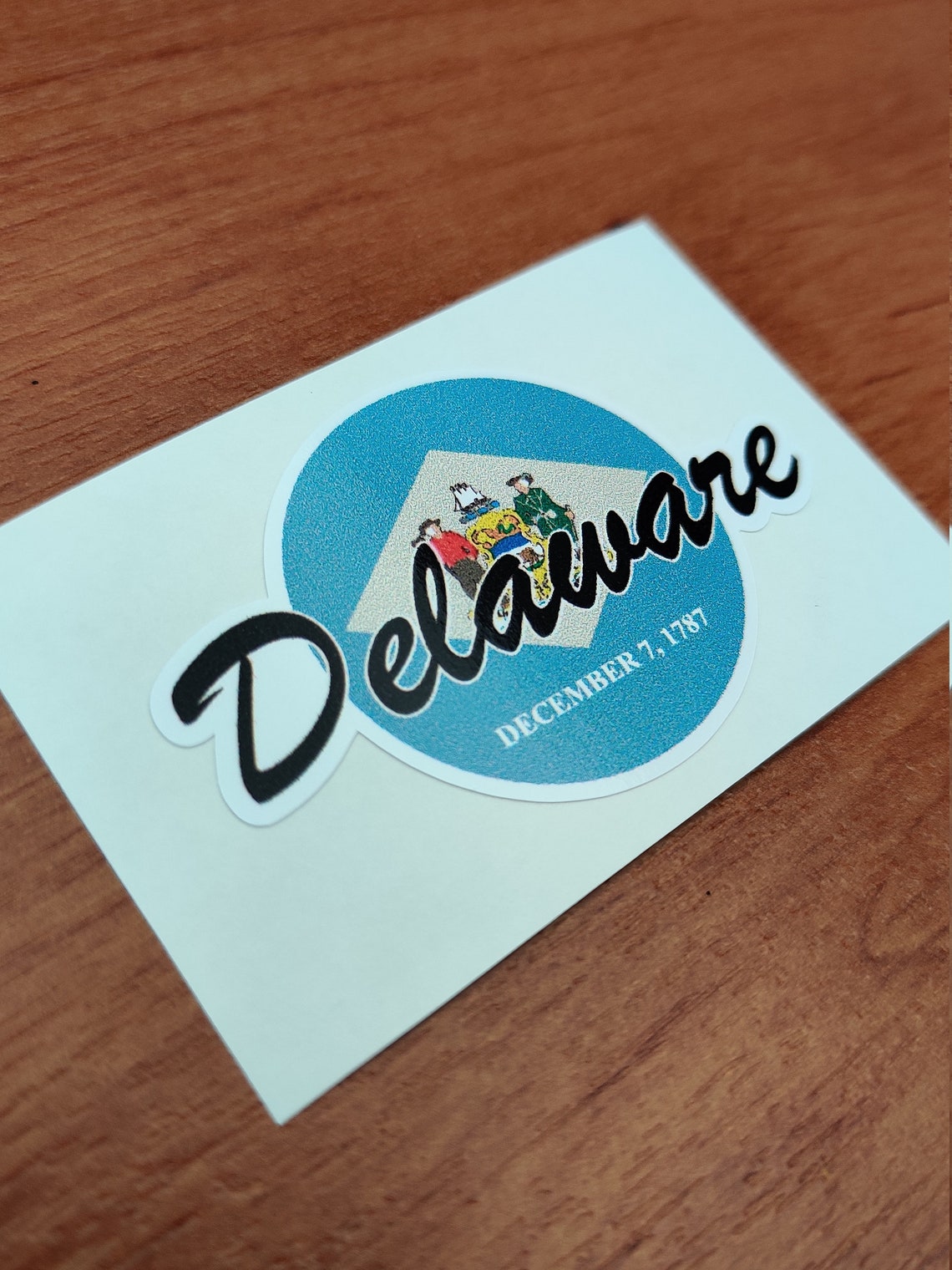 Delaware Sticker Flag for Laptop Book Fridge Guitar Motorcycle Helmet ...