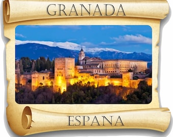 Granada Spain Espana Papyrus Sticker for Laptop Book Fridge Guitar Motorcycle Helmet ToolBox Door PC Boat