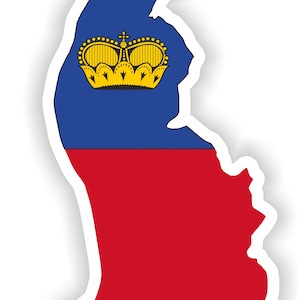 Liechtenstein mapa bandera silueta pegatina para el libro portátil nevera motocicleta casco ToolBox puerta PC barco