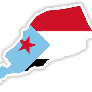 Mapa del sur Yemen etiquetal silueta pegatina para el libro portátil nevera motocicleta casco ToolBox puerta PC barco