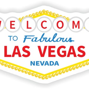 Las Vegas Sticker for Bumper Car Van Truck Motorcycle Helmet ToolBox Door PC Boat