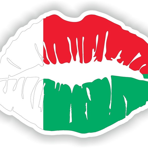 Madagascar Lips Flag - Digital File Download - svg, png, eps, jpg